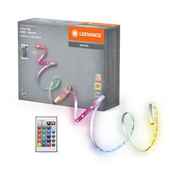 LEDVANCE Flex LED Streifen Weiß, 1-flammig, Fernbedienung, Farbwechsler