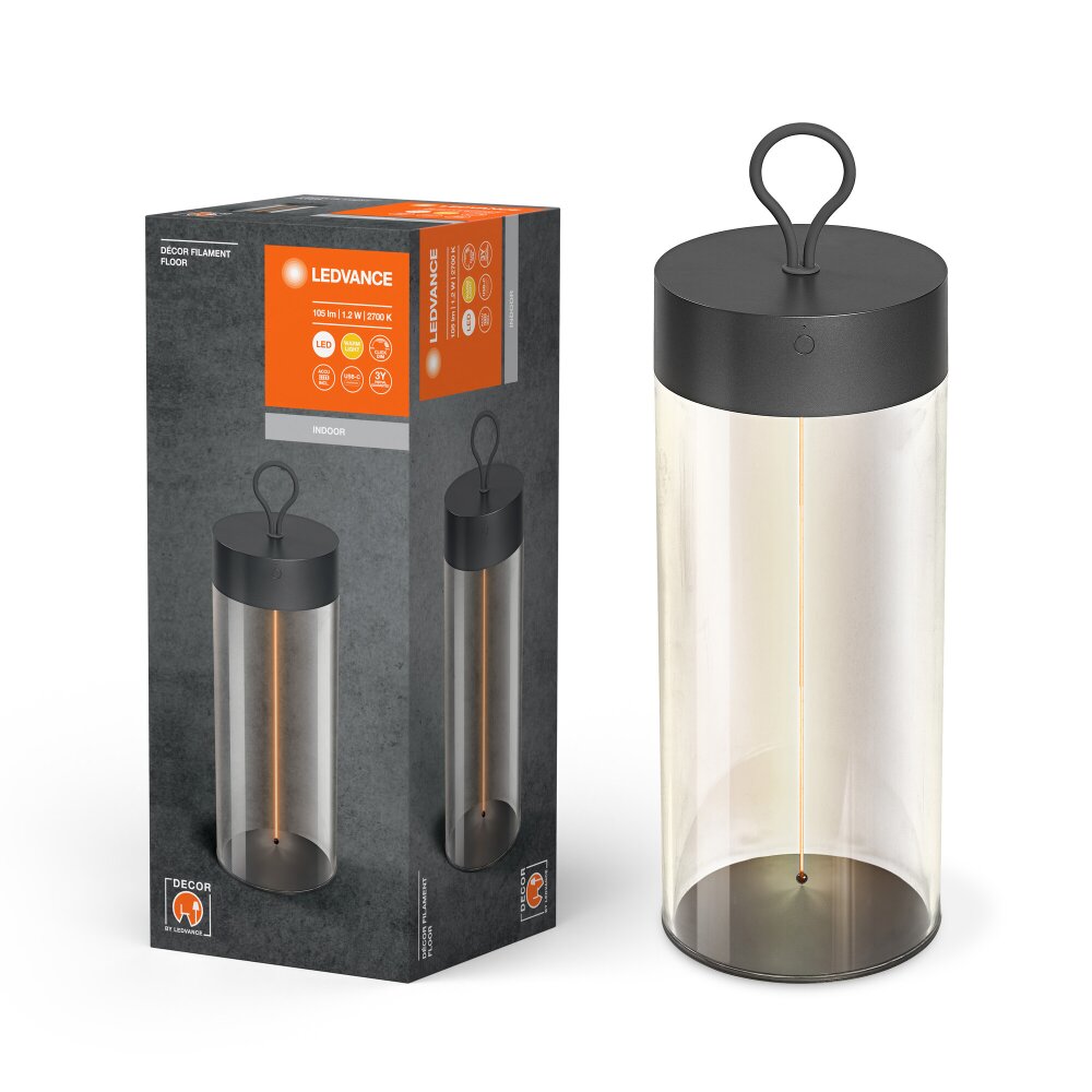 LEDVANCE Decor Filament Dekoleuchte Grau, 1-flammig main product photo