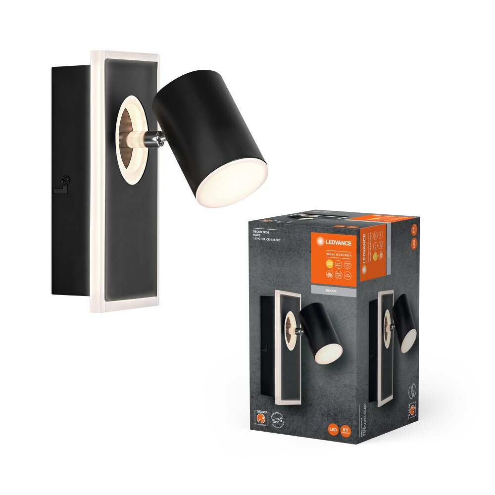 LEDVANCE Decor Deckenleuchte Schwarz, 1-flammig main product photo