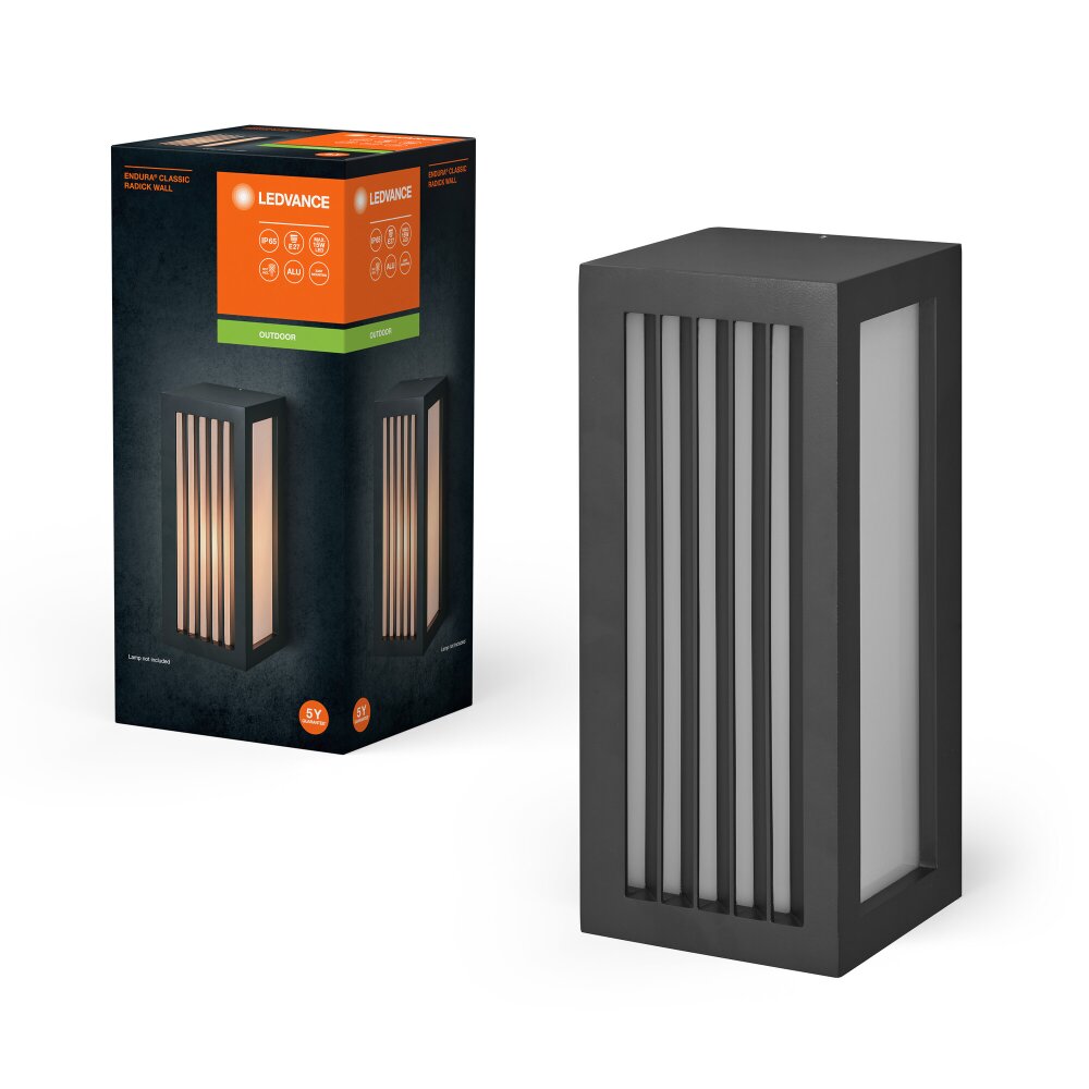 LEDVANCE Endura Wandleuchte Grau, 1-flammig main product photo