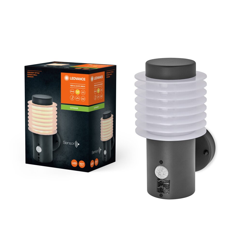 LEDVANCE Endura Wandleuchte Grau, 1-flammig main product photo