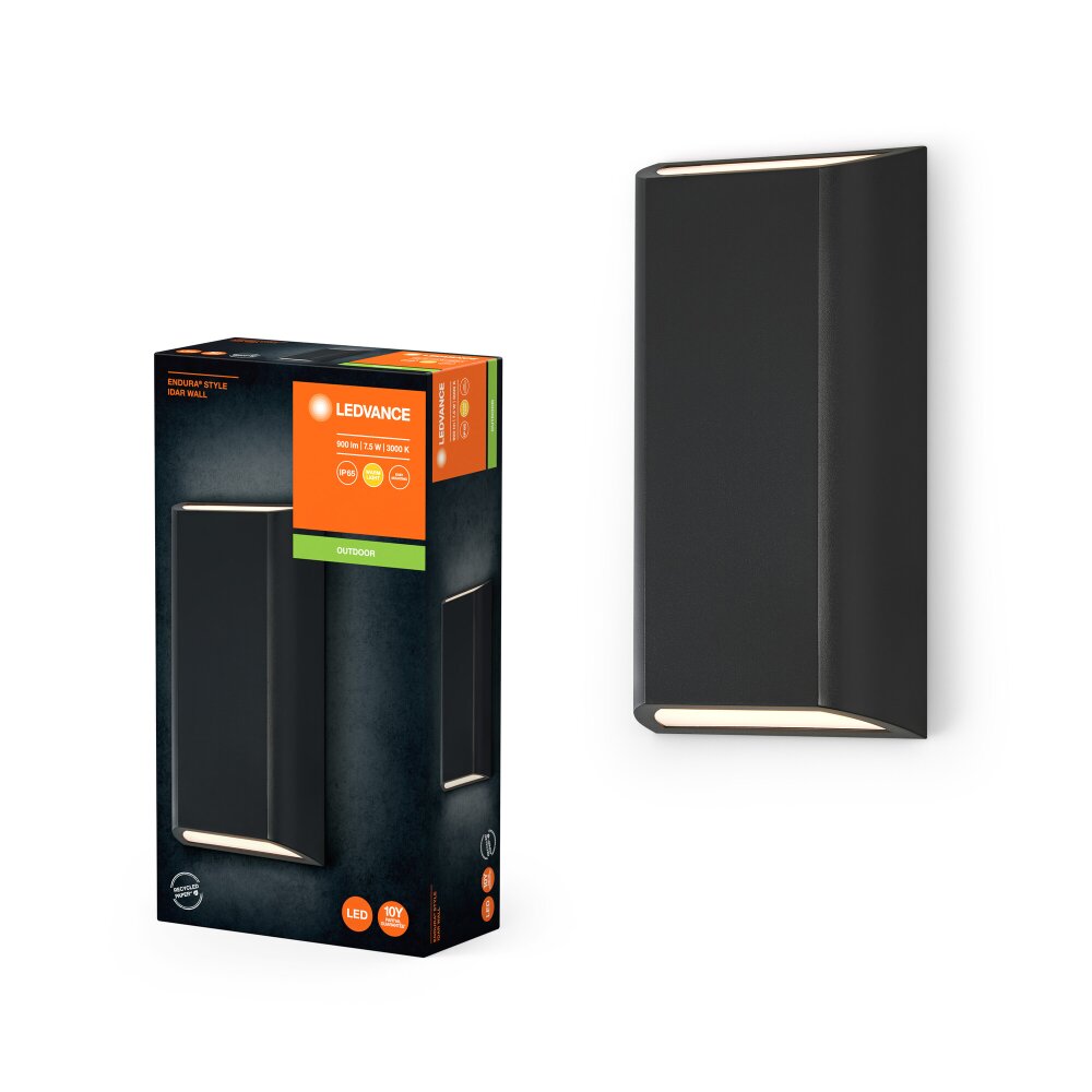 LEDVANCE Endura Außenwandleuchte Grau, 1-flammig main product photo