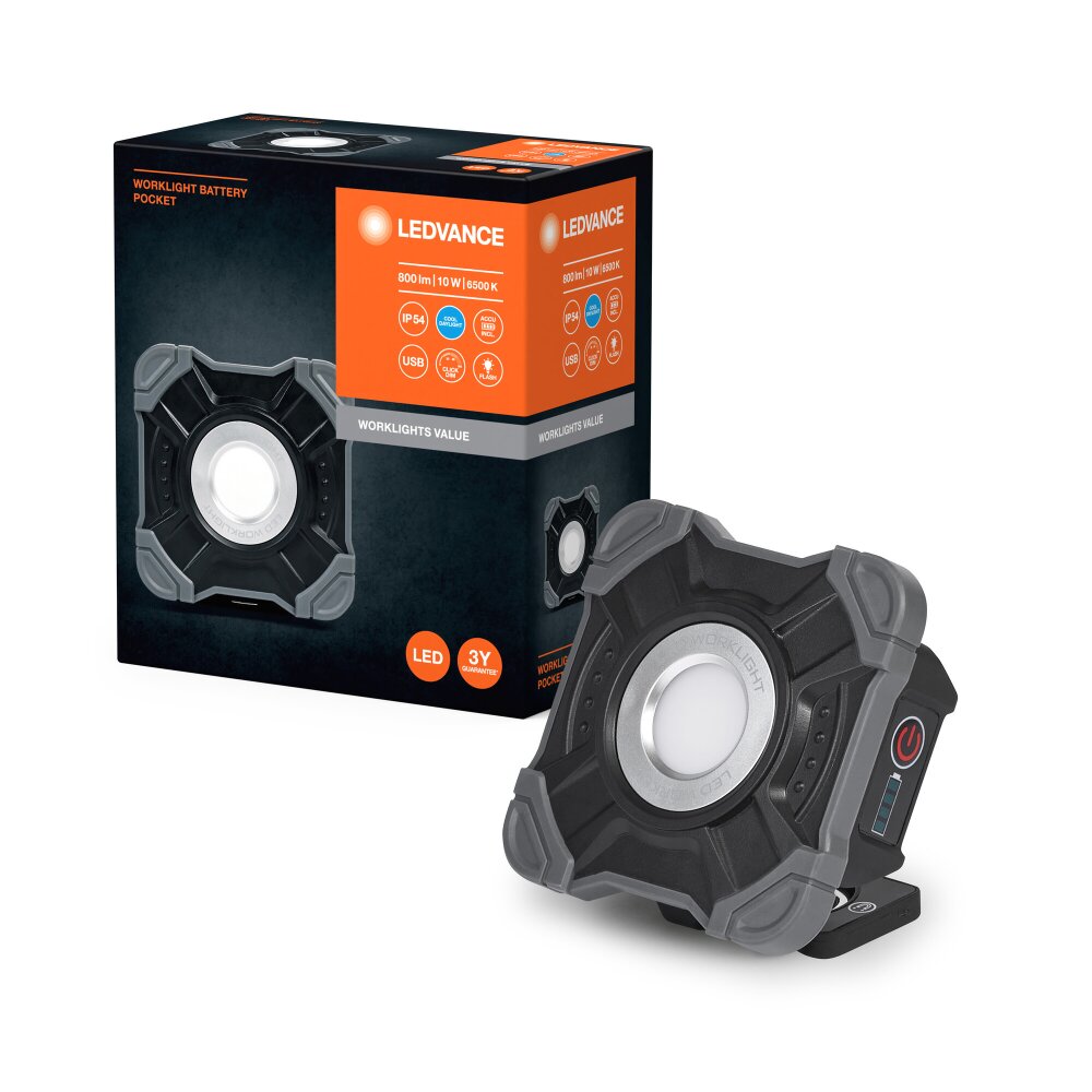 LEDVANCE Led Worklight Baustrahler Grau, Schwarz, 1-flammig main product photo