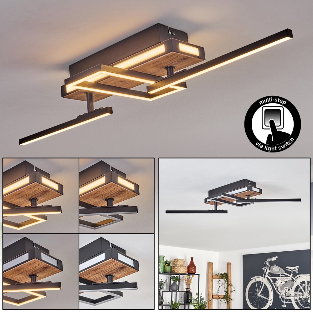 Sigersvik Deckenleuchte LED Naturfarben, Schwarz, 1-flammig main product photo