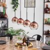 Koyoto Pendelleuchte Glas 15cm Klar, Kupferfarben, 4-flammig