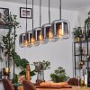 Lauden Pendelleuchte Glas 20cm Schwarz, 5-flammig