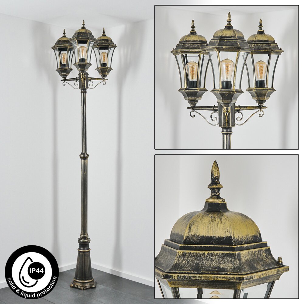 Etoe Kandelaber Gold, Schwarz, 3-flammig main product photo