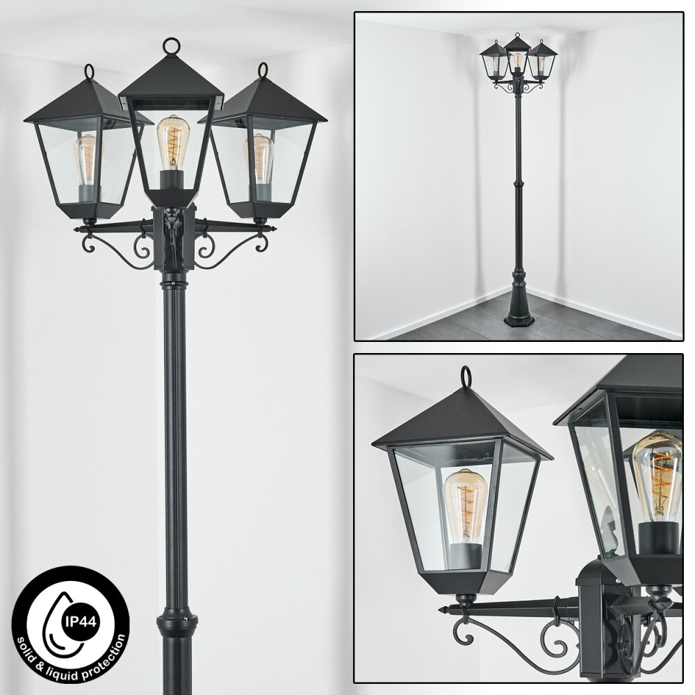 Anfei Wegeleuchte Schwarz, 3-flammig main product photo