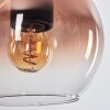 Koyoto Pendelleuchte Glas 15 cm Klar, Kupferfarben, 3-flammig