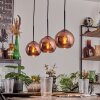 Koyoto Pendelleuchte Glas 15 cm Kupferfarben, 3-flammig