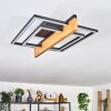 Pompu Deckenleuchte LED Naturfarben, Schwarz, 1-flammig