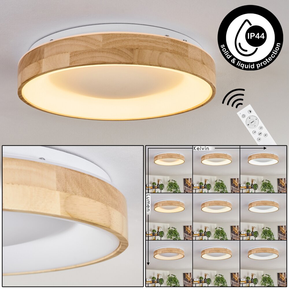 Lockeby Deckenleuchte LED Naturfarben, Weiß, 1-flammig, Fernbedienung main product photo