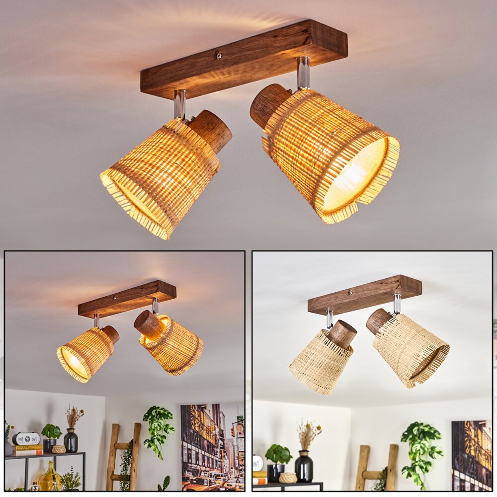 Lindberg Deckenleuchte Chrom, Naturfarben, 2-flammig main product photo