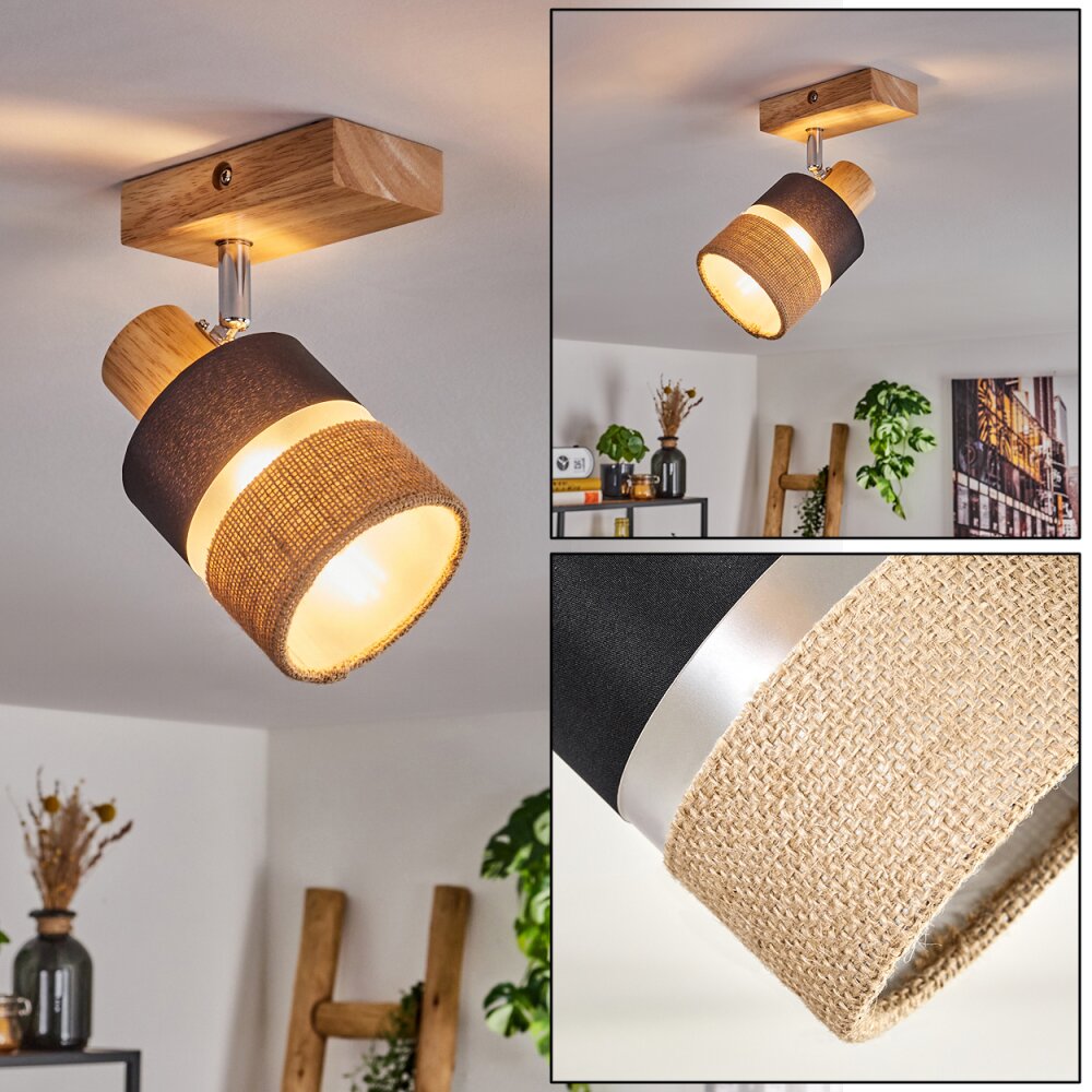 Fallhagen Deckenleuchte Chrom, Naturfarben, 1-flammig main product photo