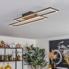Macos Deckenleuchte LED Braun, Holzoptik, Schwarz, 1-flammig