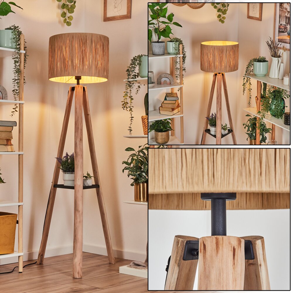 Granja Stehleuchte Naturfarben, Schwarz, 1-flammig main product photo