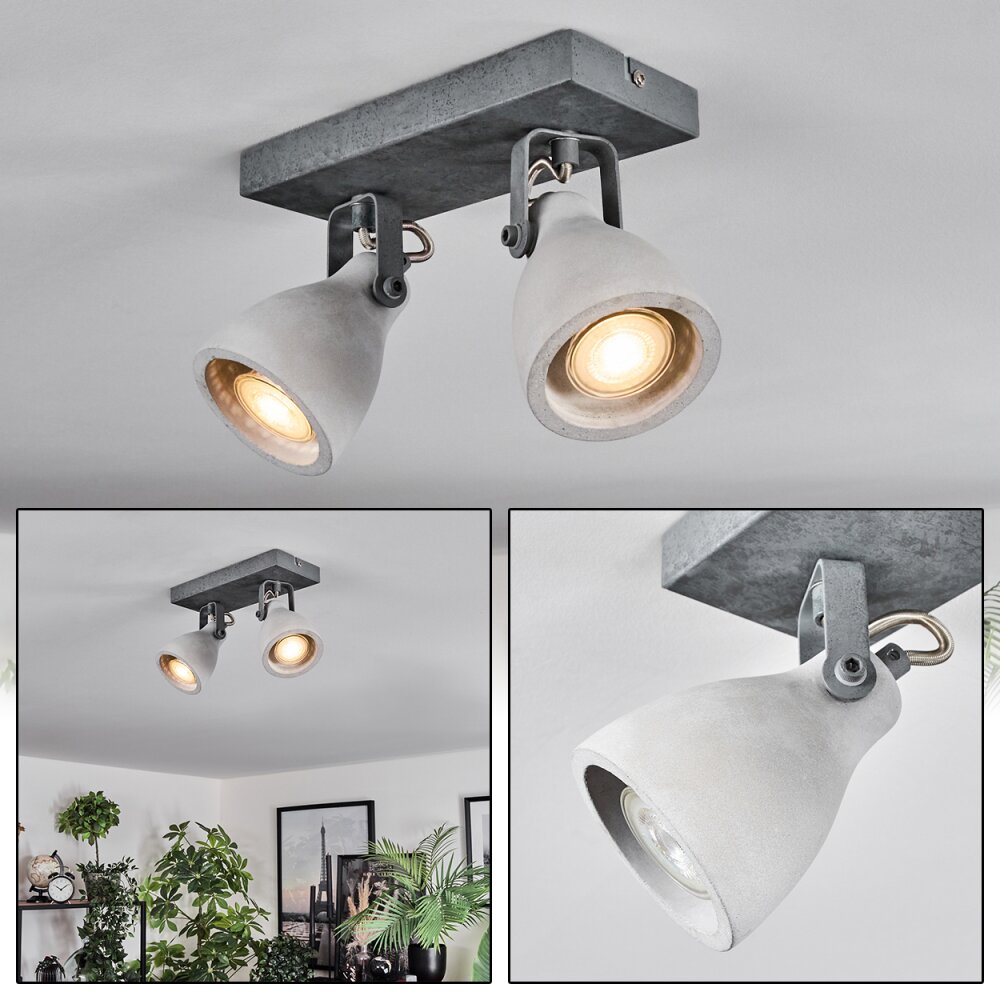 Lomma Deckenleuchte Stahl gebürstet, 2-flammig main product photo