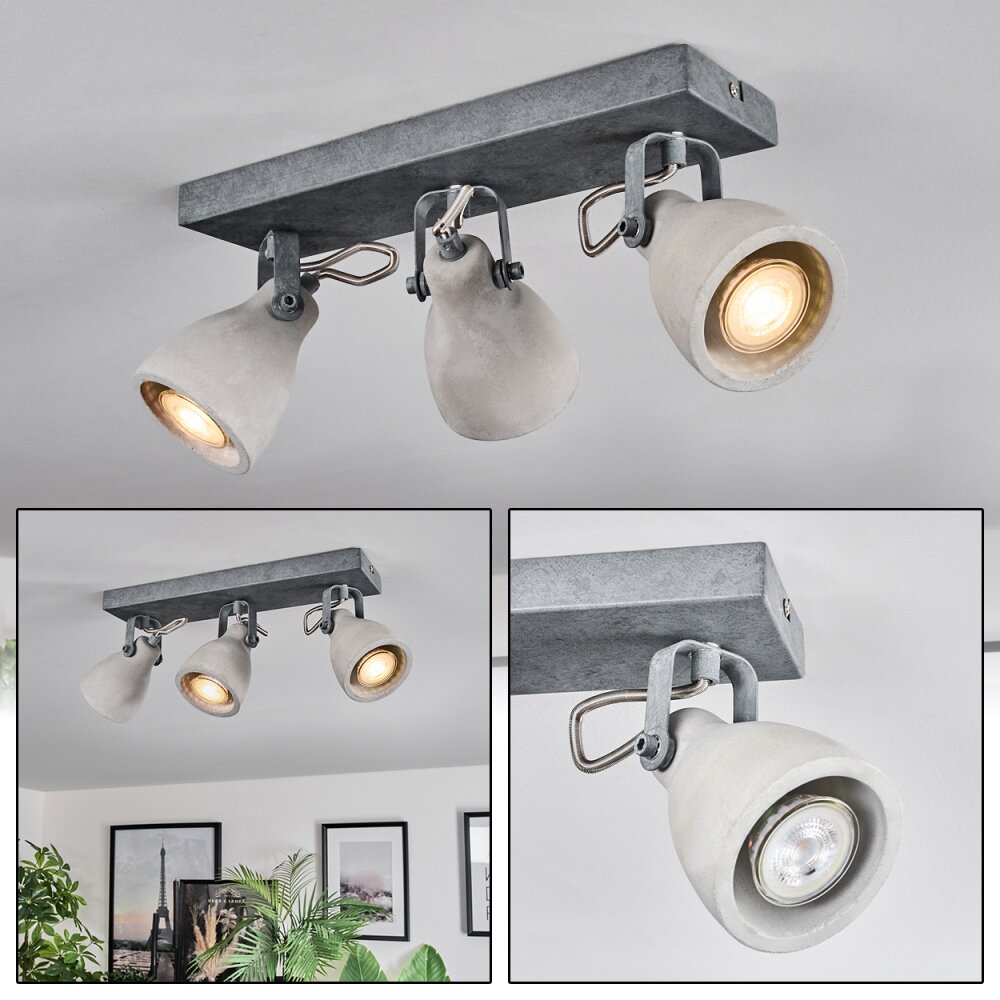Lomma Deckenleuchte Stahl gebürstet, 3-flammig main product photo