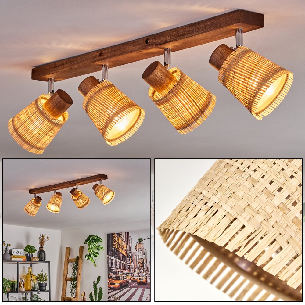 Lindberg Deckenleuchte Chrom, Dunkelbraun, 4-flammig main product photo