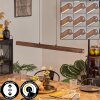 Carbellino Pendelleuchte Dunkelbraun, Schwarz, 1-flammig