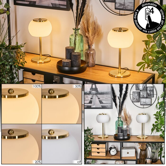 Izenave Tischleuchte 2-er Set LED Gold, 1-flammig Izenave Tischleuchte 2-er Set LED Gold, 1-flammig