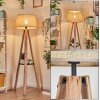 Sabadim Stehleuchte 45 cm beige, Naturfarben, 1-flammig
