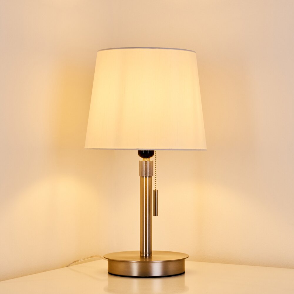 Neuville Tischleuchte Nickel-Matt, 1-flammig