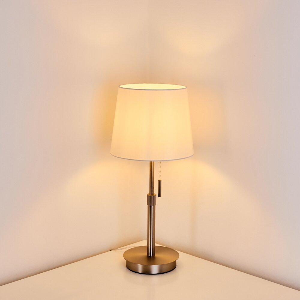 Neuville Tischleuchte Nickel-Matt, 1-flammig