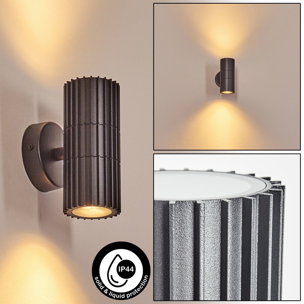 Cidral Aussenwandleuchte Schwarz, 2-flammig main product photo