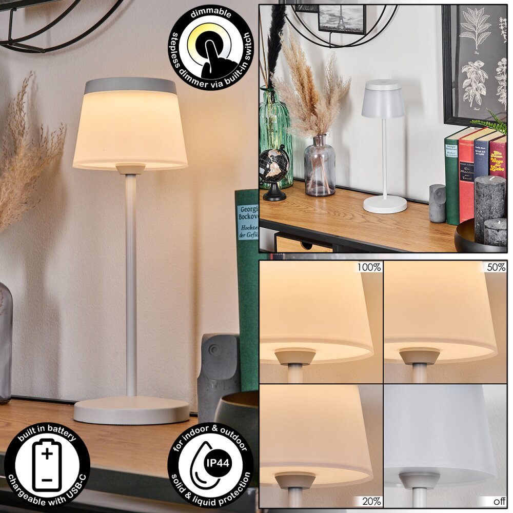 Algeraz Tischleuchte Weiß, 1-flammig main product photo