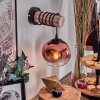 Ripoll Wandleuchte Glas 15 cm Naturfarben, Schwarz, 1-flammig