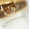 Koyoto Bogenlampe Glas 25 cm Messing, 1-flammig