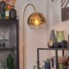 Koyoto Bogenlampe Glas 25 cm Messing, 1-flammig