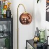 Koyoto Bogenlampe Glas 25 cm Messing, 1-flammig