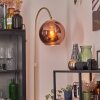 Koyoto Bogenlampe Glas 25 cm Messing, 1-flammig