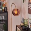 Koyoto Bogenlampe Glas 25 cm Messing, 1-flammig