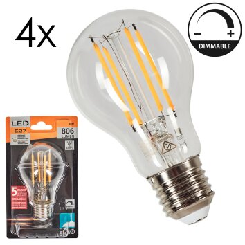 LED E27 4er Set 6 Watt 2700 Kelvin 806 Lumen LED E27 4er Set 6 Watt 2700 Kelvin 806 Lumen