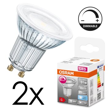 LED GU10 2er Set 7,9 Watt 4000 Kelvin 650 Lumen