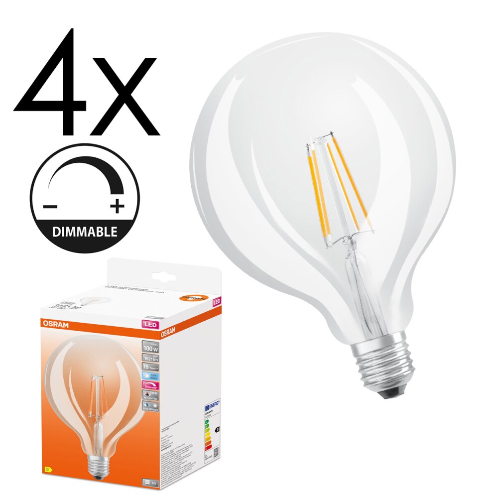 LED E27 4er Set 11 Watt 4000 Kelvin 1521 Lumen main product photo