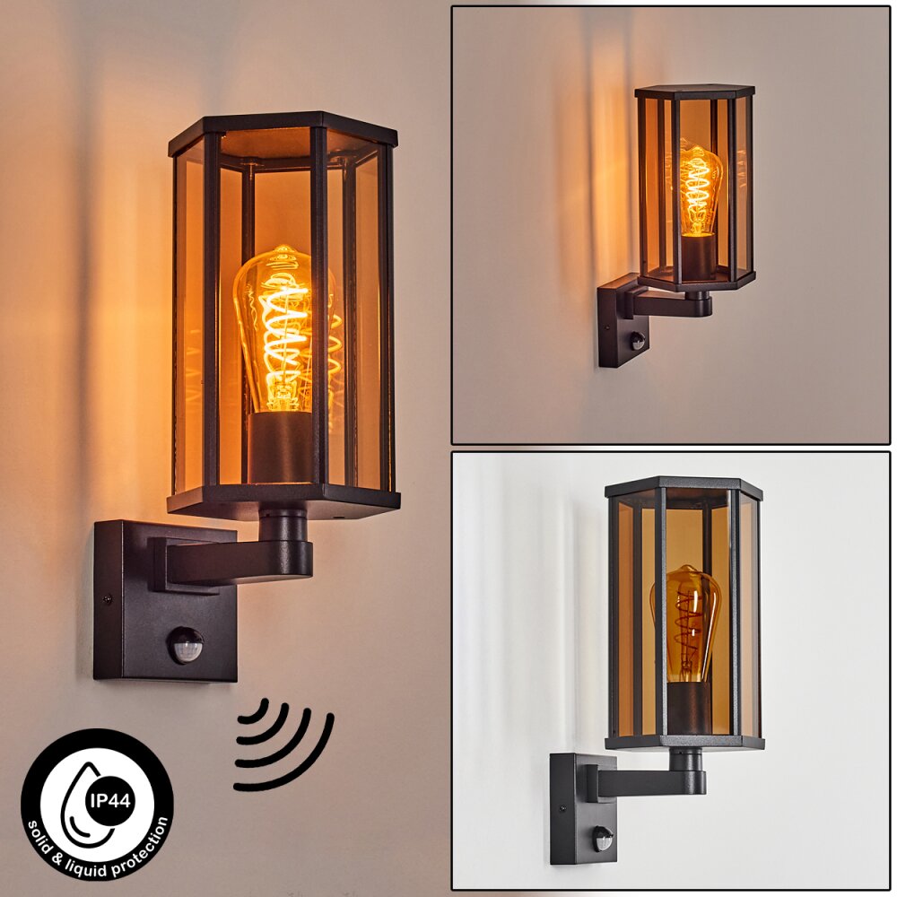 Monfanim Außenwandleuchte Schwarz, 1-flammig main product photo