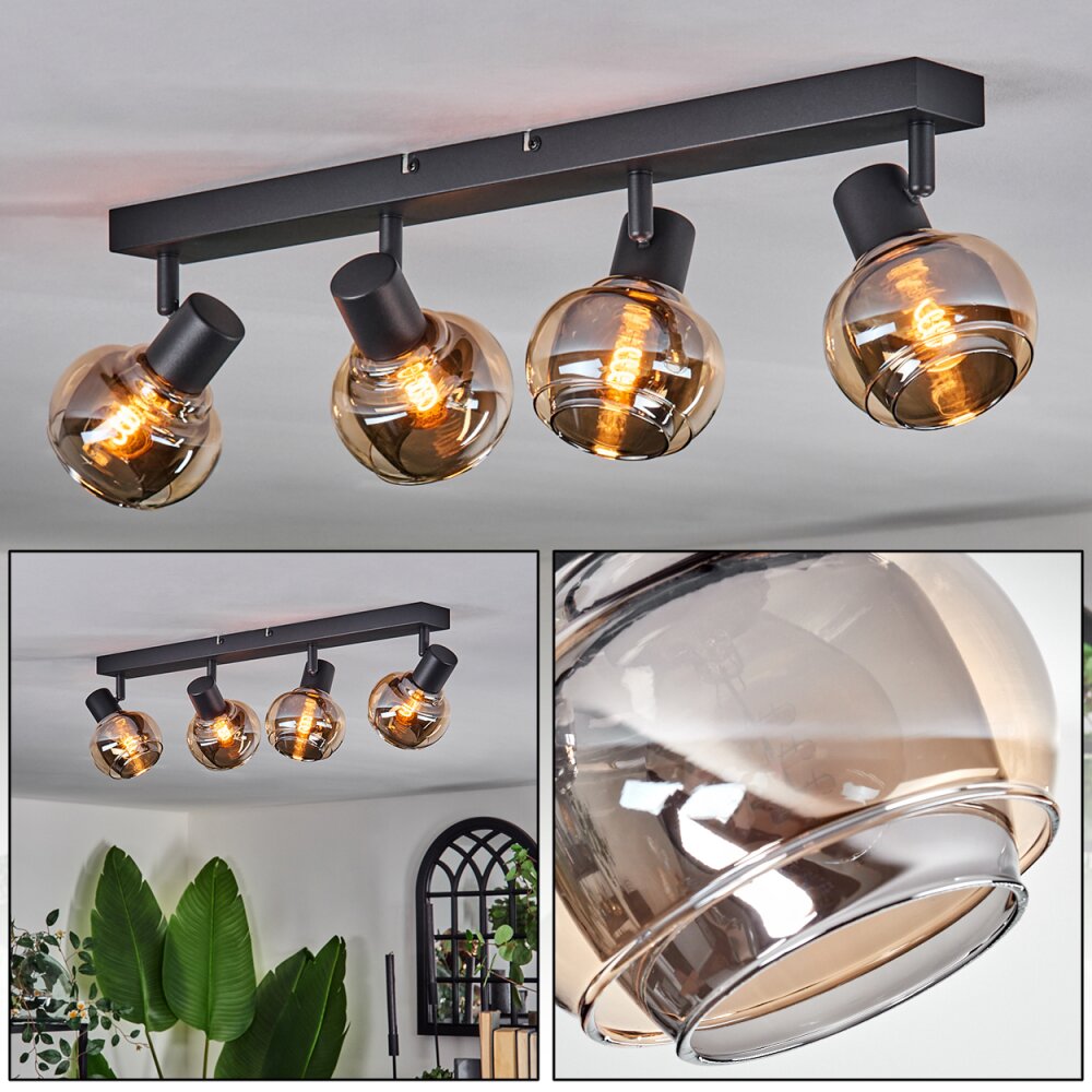 Cevio Deckenleuchte Schwarz, 4-flammig main product photo