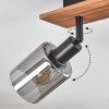 Aggebu Deckenleuchte Glas 8 cm Naturfarben, Schwarz, 4-flammig