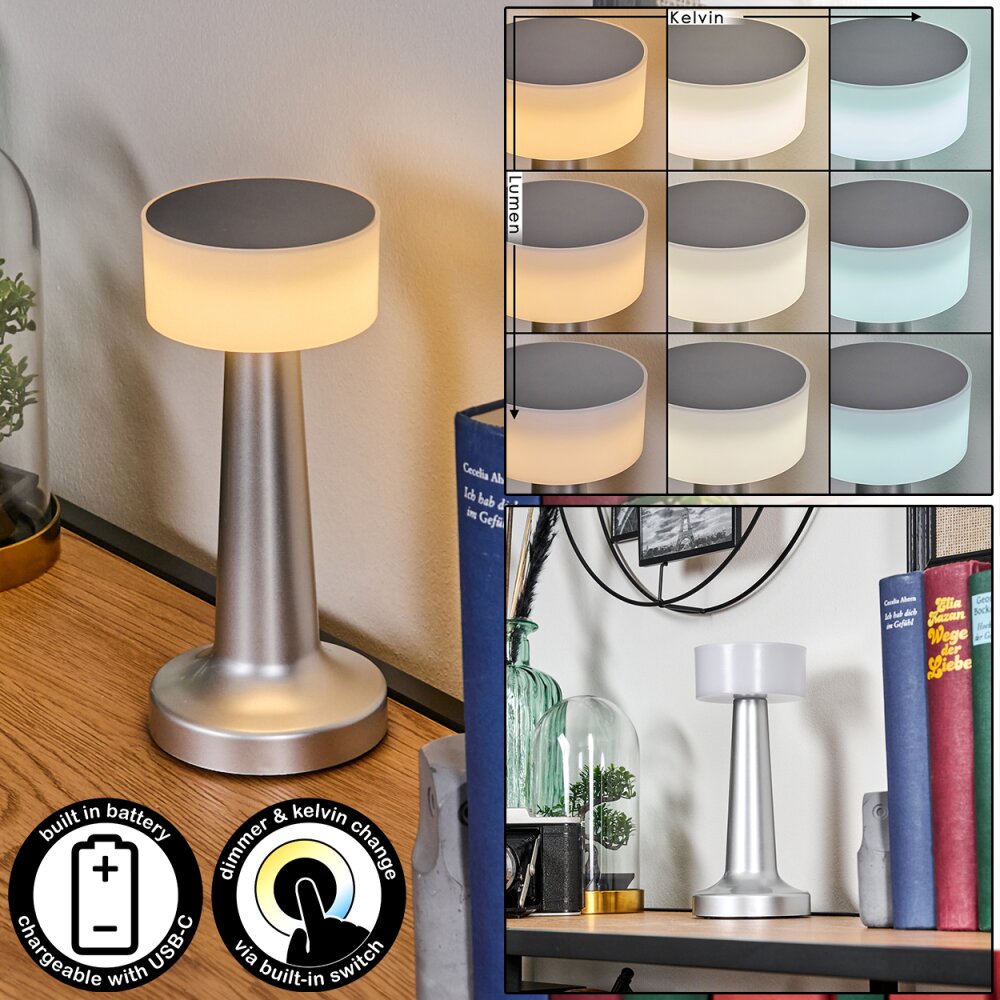 Gallboda Tischleuchte LED Silber, 1-flammig main product photo
