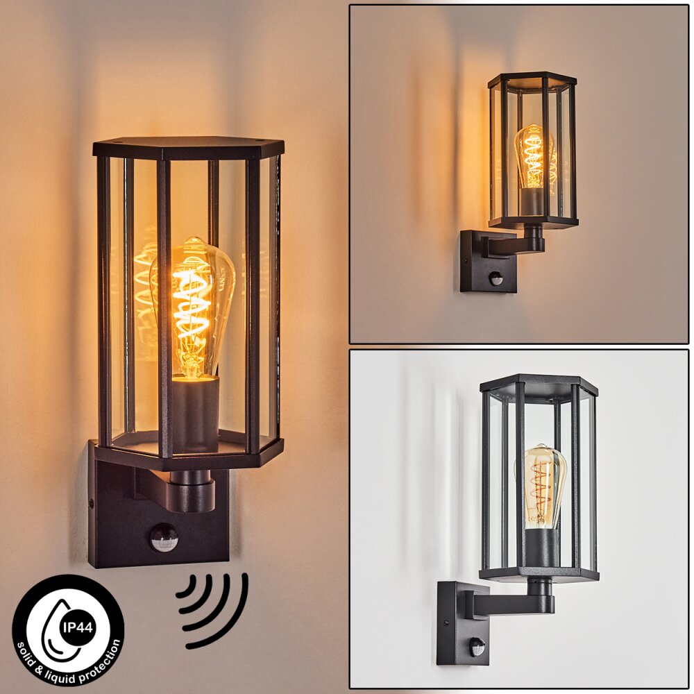 Monfanim Außenwandleuchte Schwarz, 1-flammig main product photo