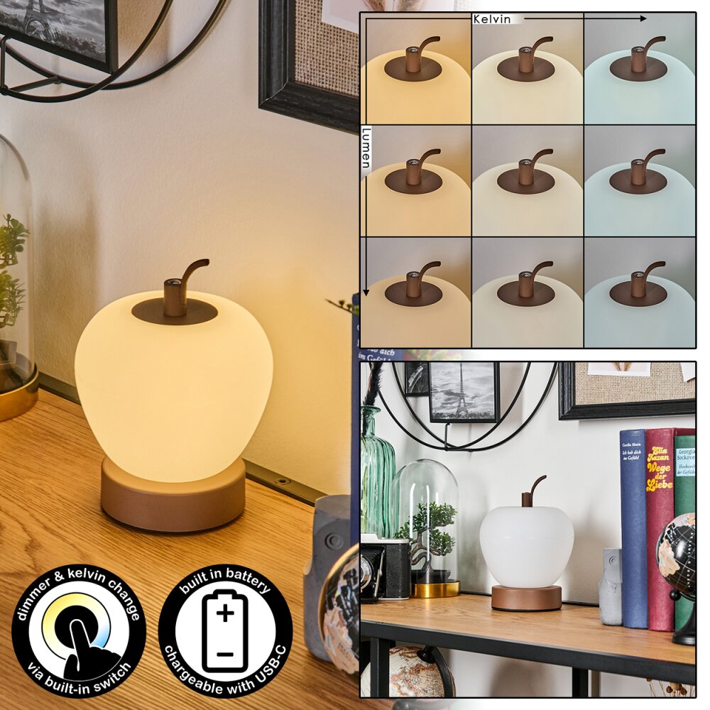 Opsaheden Tischleuchte LED Braun, Weiß, 1-flammig main product photo