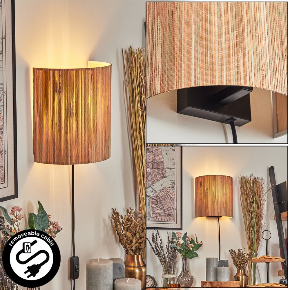 Viadores Wandleuchte Schwarz, 1-flammig main product photo