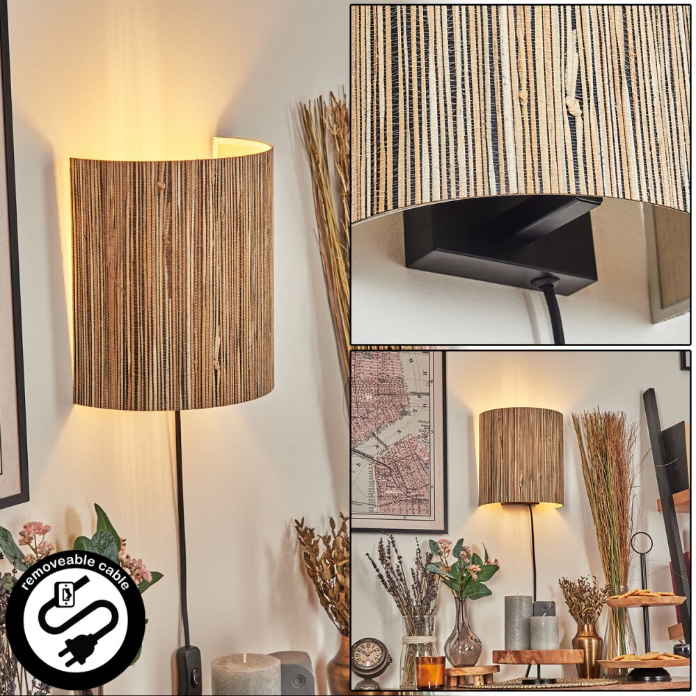Viadores Wandleuchte Schwarz, 1-flammig main product photo