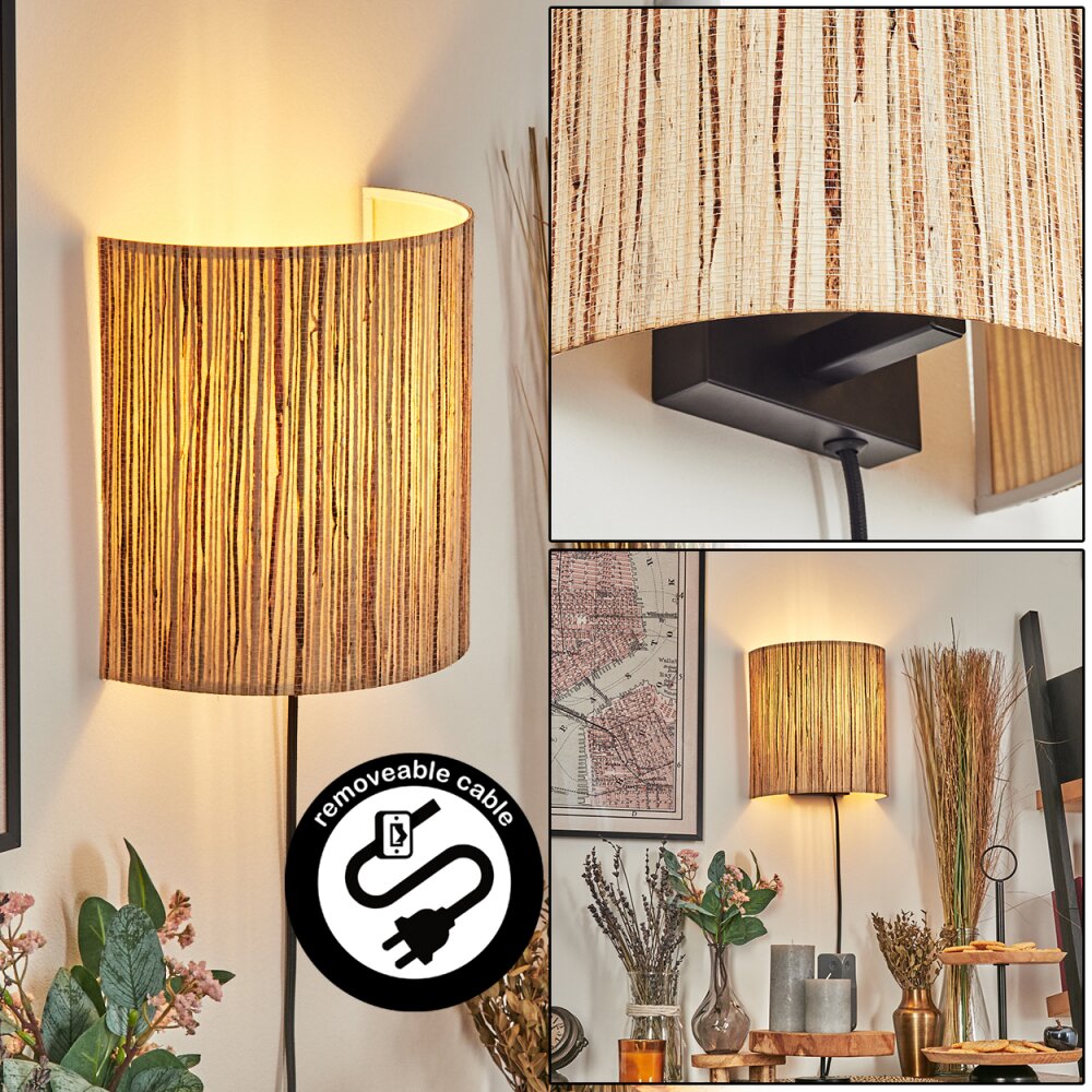 Viadores Wandleuchte Schwarz, 1-flammig main product photo