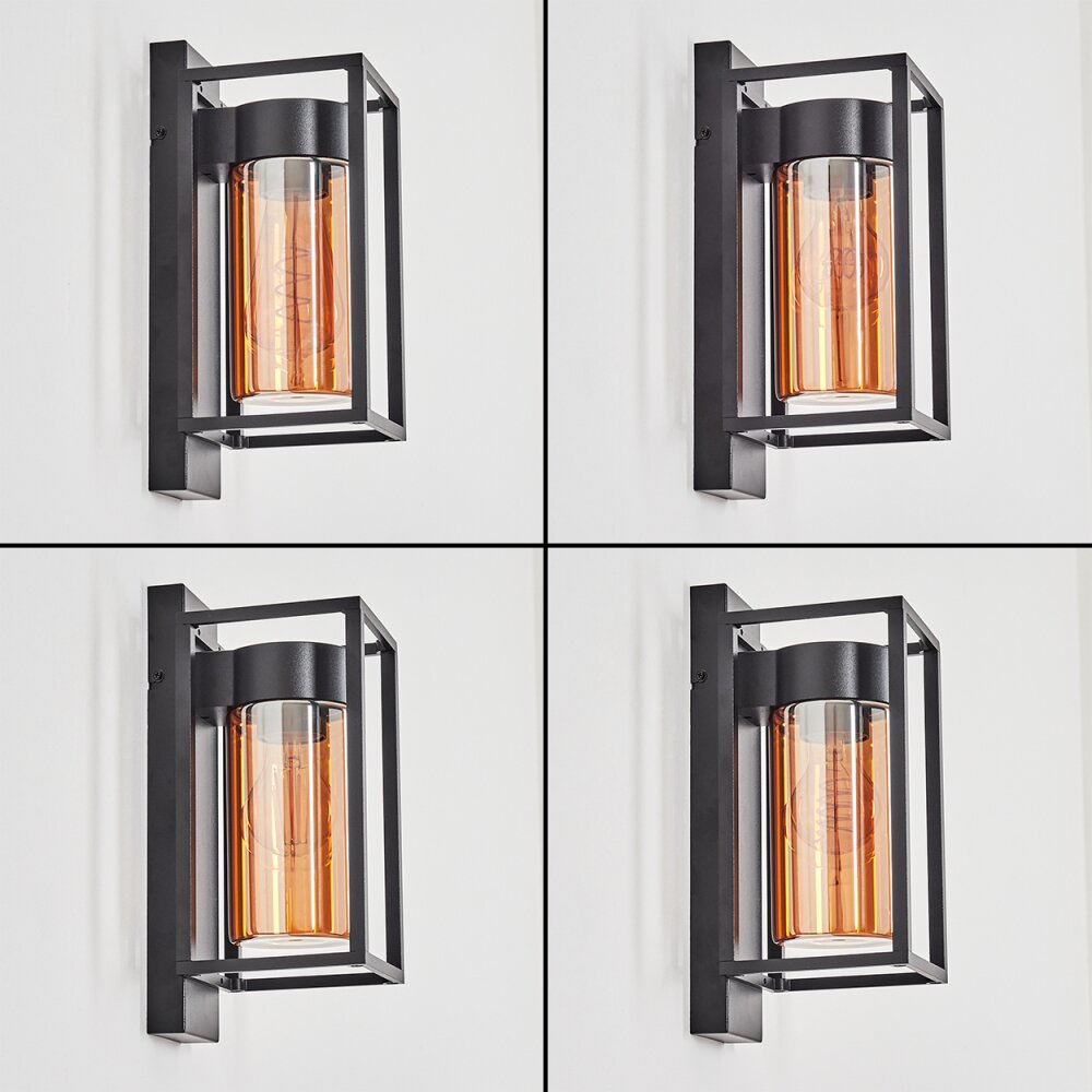 Boucinho Außenwandleuchte Schwarz, 1-flammig