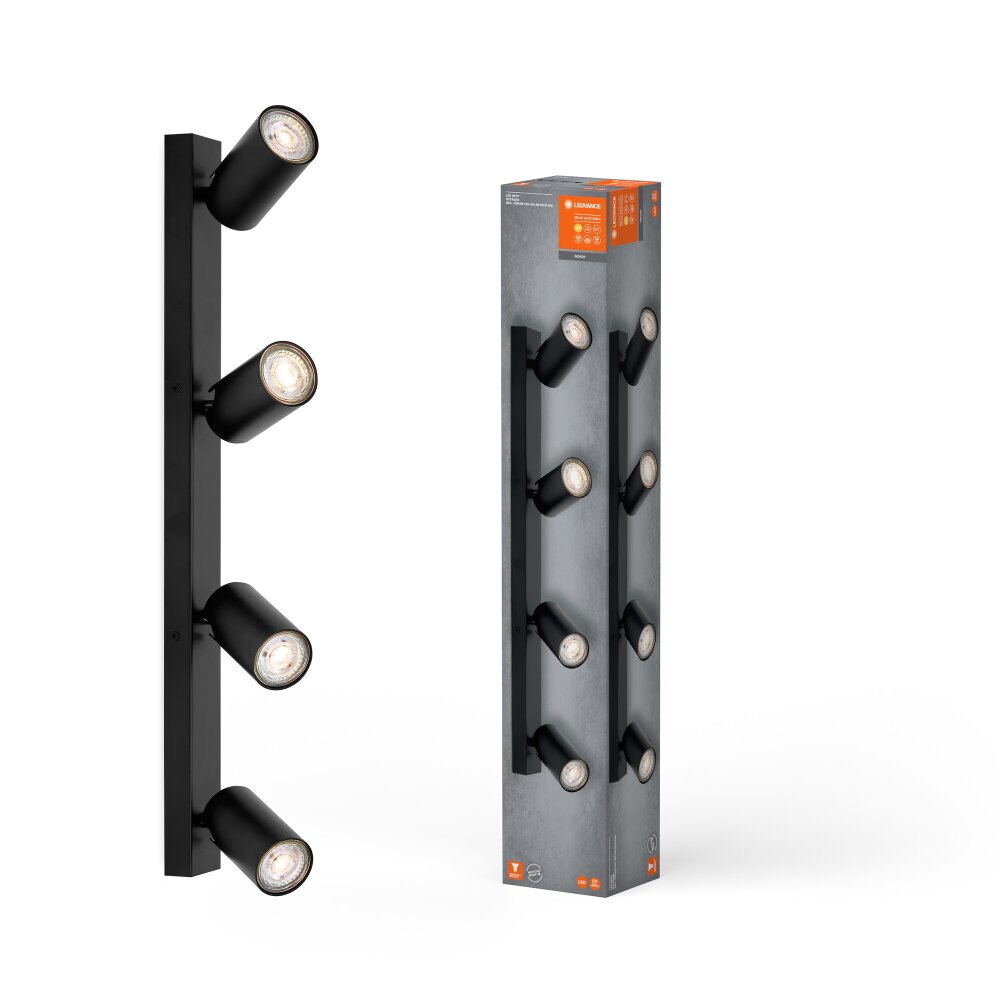 LEDVANCE Led Spot Deckenleuchte Schwarz, 4-flammig main product photo